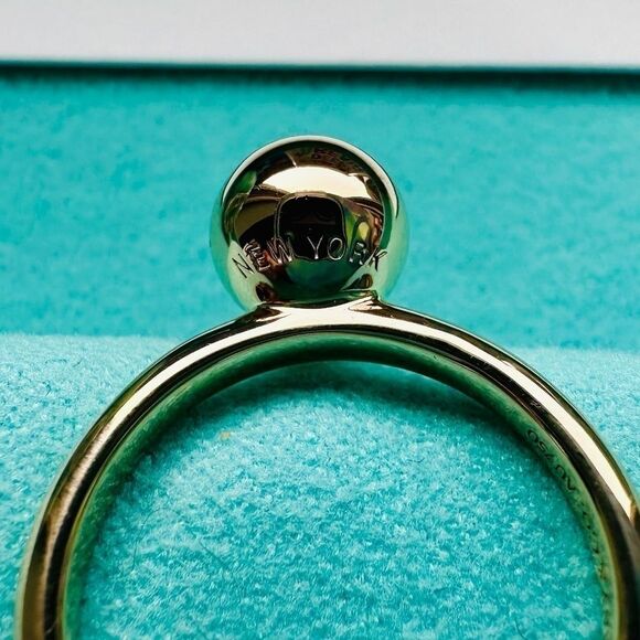💛Rare and Retired Tiffany & Co. 18k Rose Gold HardWear Ball Ring, 8mm, Sz 6💛 - Picture 7 of 9